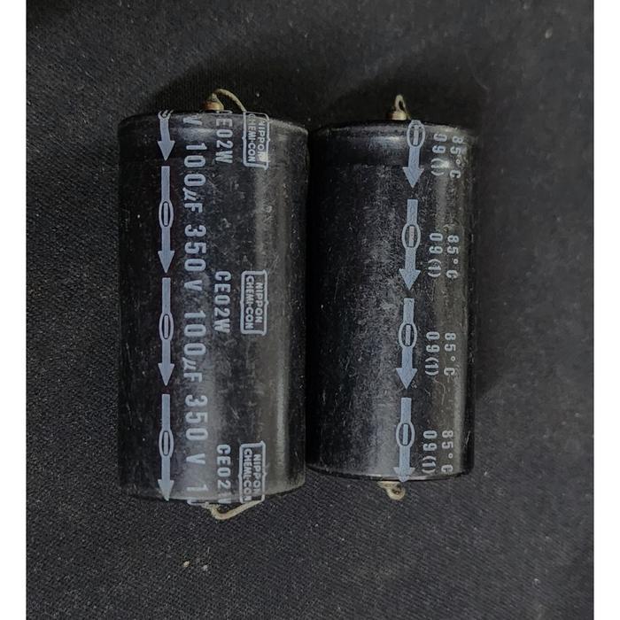 Elco Kapasitor 100uf 350v Nippon Chemicon - Ori Vintage