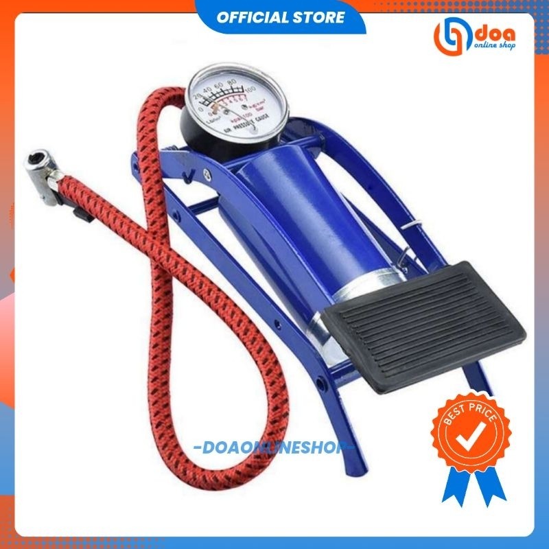 GO STORE - Pompa Injak Ban Motor Pompa Sepeda Pompa Angin Pompa Sepeda Portable Pompa Motor Pompa Ba