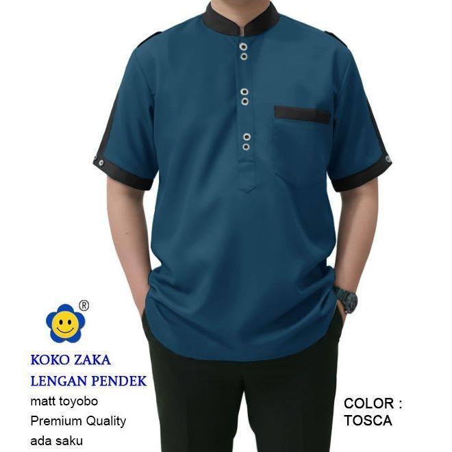 NEW COLLECTION LEBARAN BMF2 Koko Kurta Zaka Lengan Pendek S M L XL XXL 3XL Pakaian Muslim Pria Baju 
