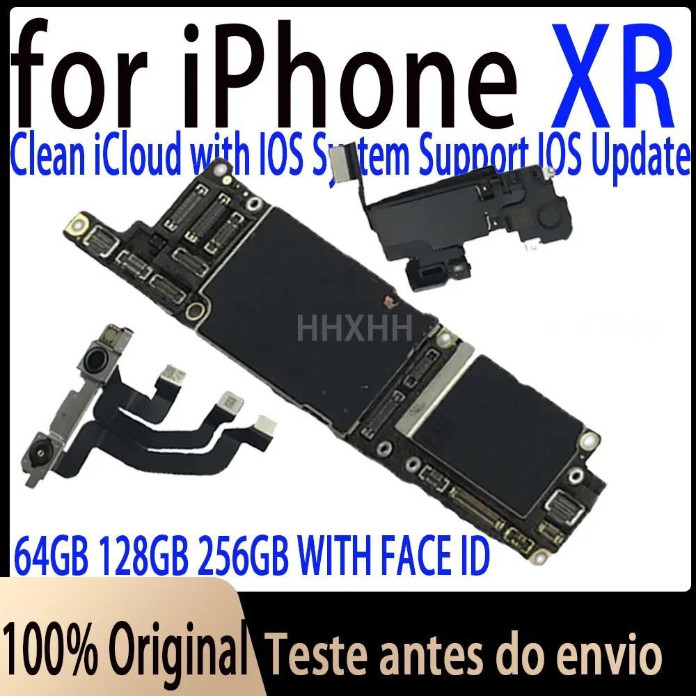 Original For iPhone xr Unlocked Mainboard For iPhone XR Motherboard Main Board With/NO Face ID With 