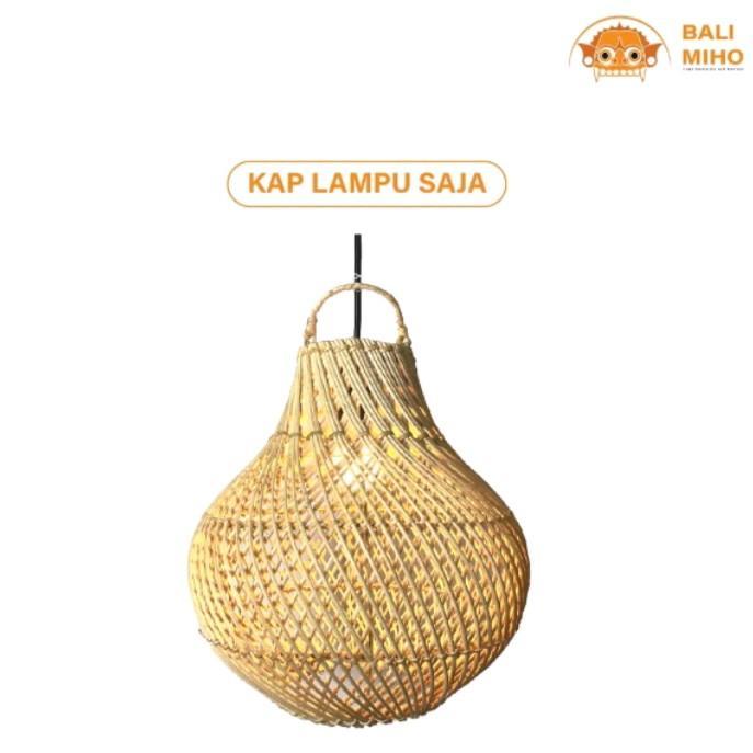Kap Lampu Rotan Model Bombai - Kap Lampu Rotan - Lampu Cafe - Kap Lampu Saja Terlaris