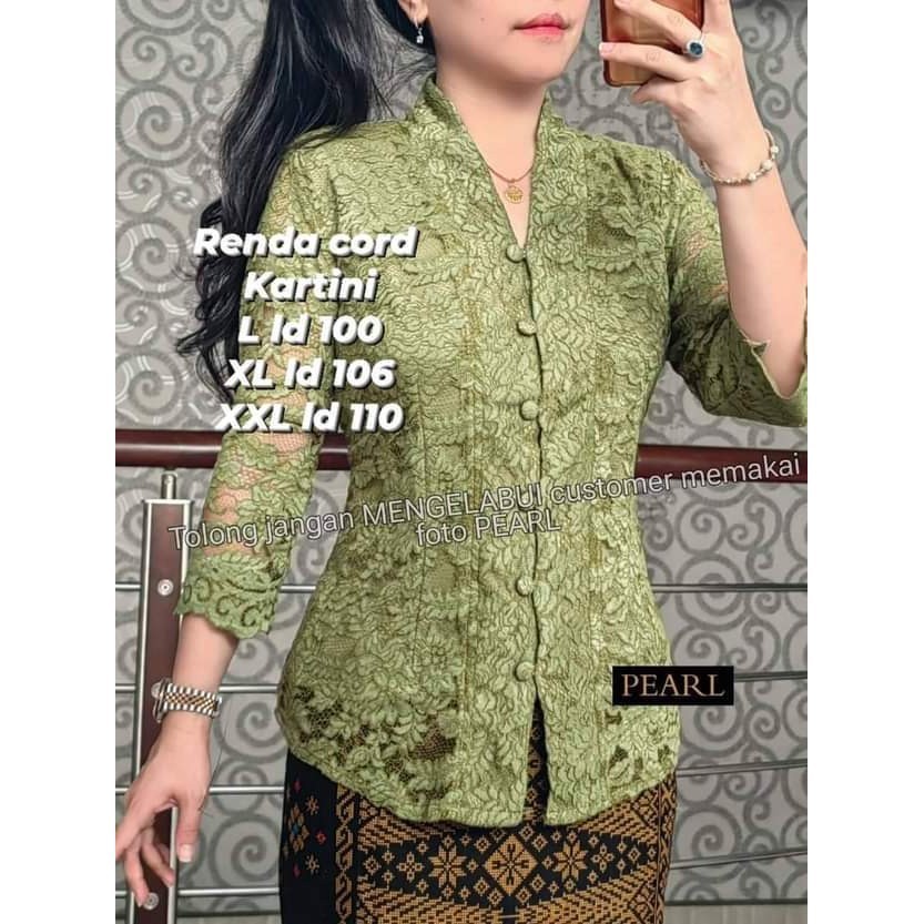 GLADIS  BLOUSE KARTINI BROKAT/BAJU KEBAYA RENDA KARTINI KONDANGAN WANITA BATAK