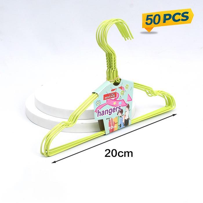 Starlight Gantungan Baju Anti Karat Gantungan Baju Warna Pastel HRH757 - 750 Hijau 50 PCS