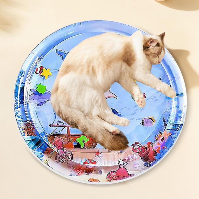 100CM Summer Cat Water Sensory Play Mat Cooling Pet Water Bed PVC Water Mattress Cushion With Inflat