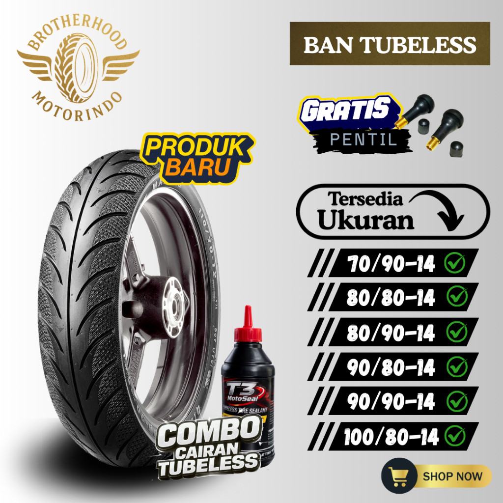 BAN MAXXIS DIAMOND MA3DN TUBELESS (70/90-14 / 80/80-14 / 80/90-14 / 90/90-14 / 90/80-14 / 100/80 14 