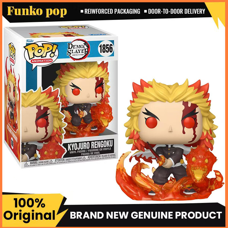 Genuine original Funko Pop Demon Slayer 1856 Kyojuro Rengoku Rremium Doll model is suitable for boys