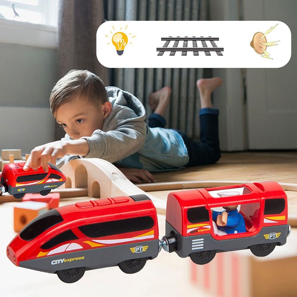 Magnetic Funny New Design Wooden Train Track Battery Operated Compatible With Brio Toys Train