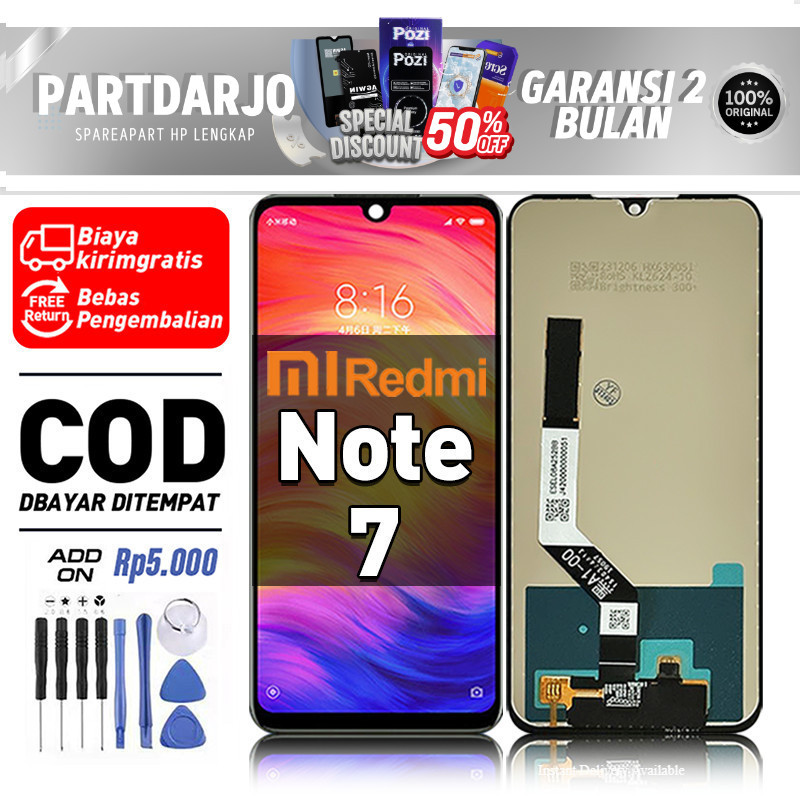 LCD Redmi Note 7 Touchscreen Fullset-Original Compatible For Glass Touch Screen Digitizer ori-asli C