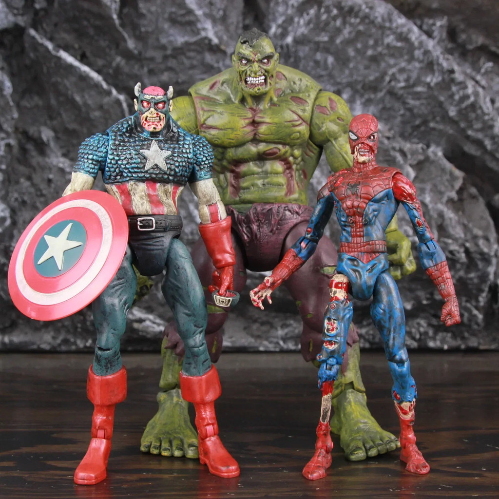 6 In Marvel Legends What If Zombie Spiderman Captain America Scarlet Wit Ironman Hulk Action Figure 