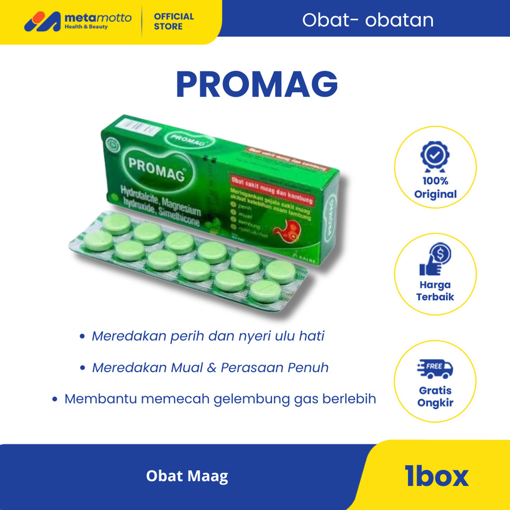 Promag Tablet Kunyah - Obat Maag & Asam Lambung