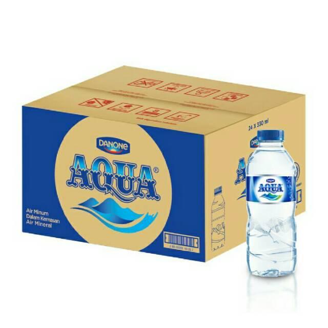 Aqua Air Mineral Botol Kecil Mini 330ml 300 ml per Dus Karton