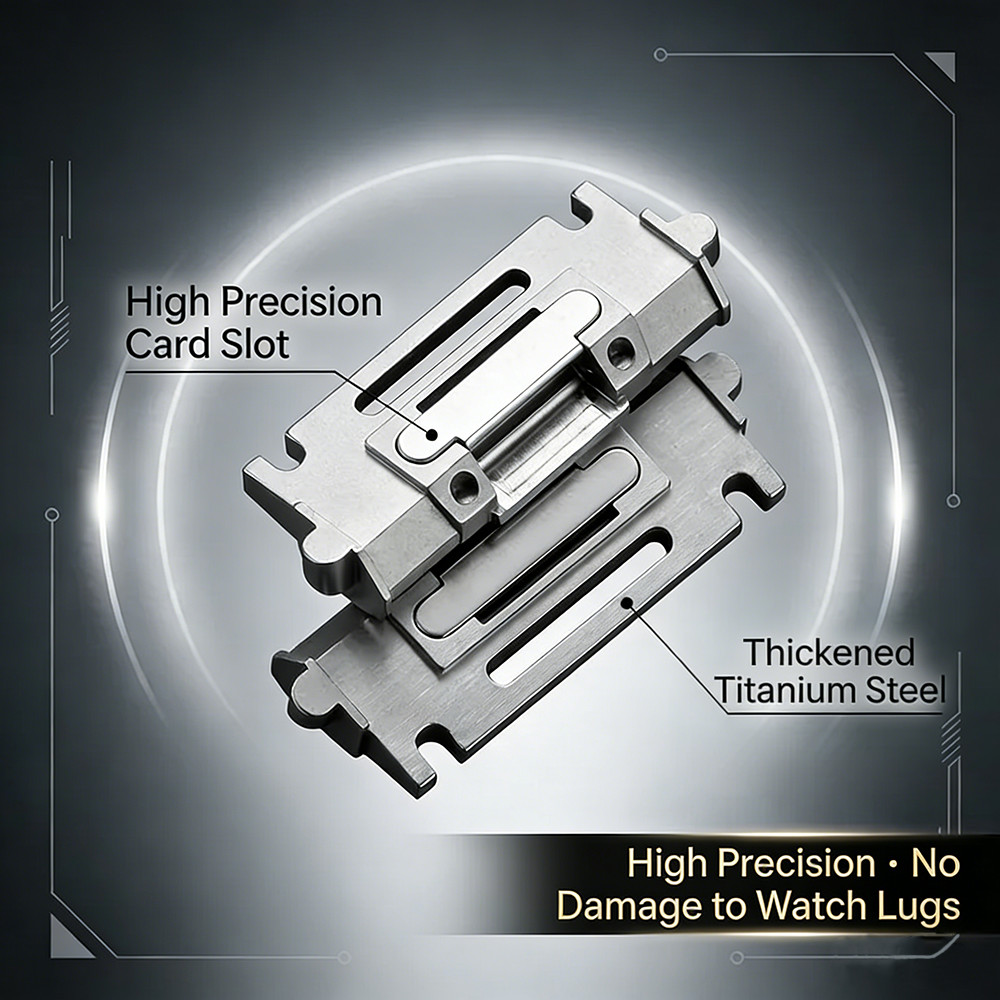 For Cartier SANTOS watch leather bandStrap metallic precision modular components erts ide