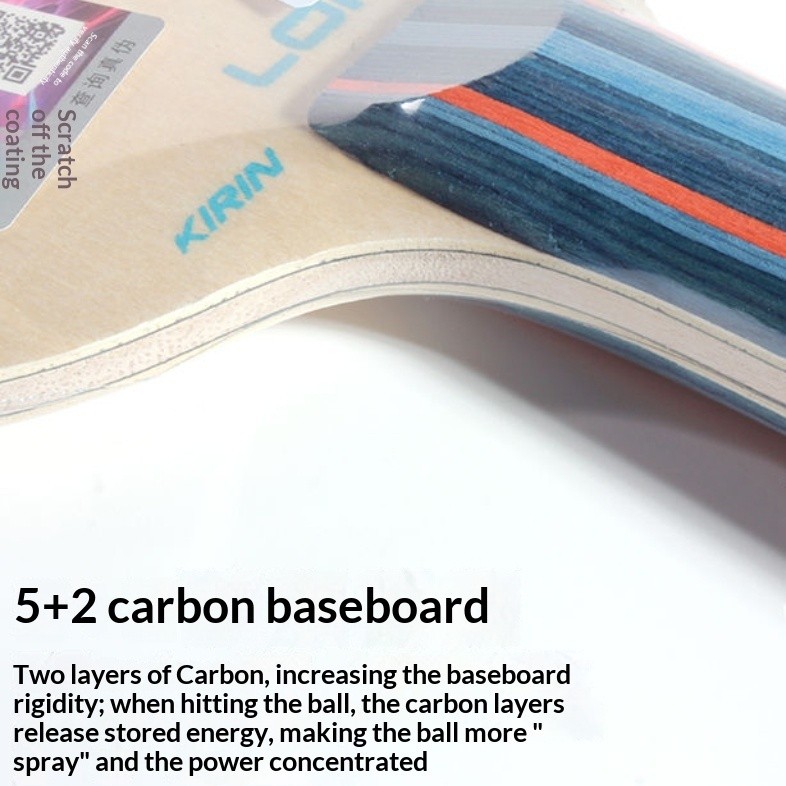 LOKI K1-T PRO Carbon Table Tennis Blade 7-Ply Professional Ping Pong Paddle 2 Carbon Table Tennis Ra