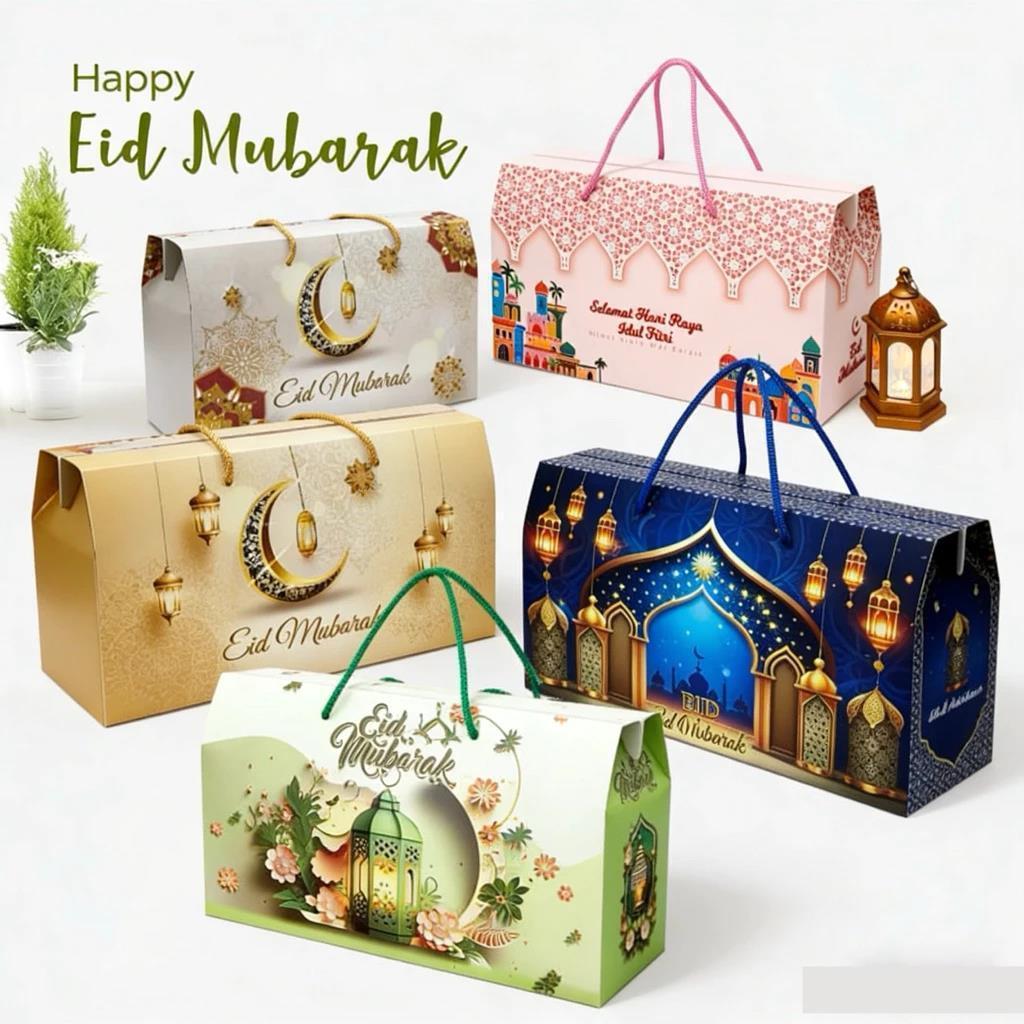 Box Tali Lebaran/ Paperbag Tas Kado Lebaran (Muat 2 toples jar 500-800ml) FREE Hangtag & Sticker