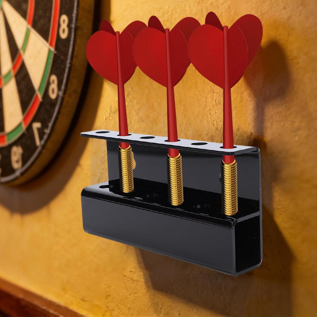 Sleek Acrylic Dart Holder Six Darts splay Stand Wall Shelf for Darts Game Room Accessories
