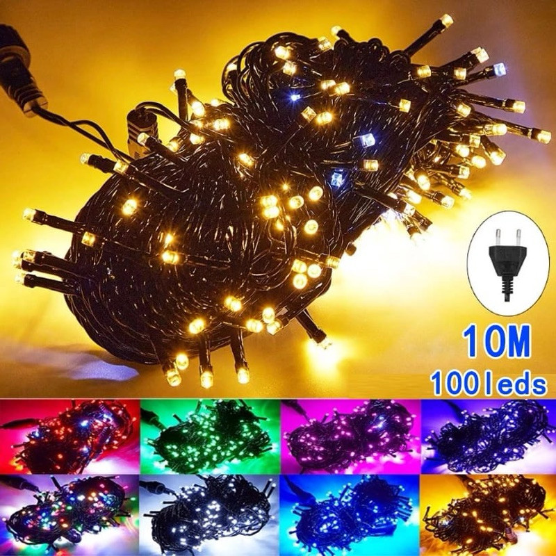 Lampu LED 100 Kabel Hitam /Lampu TUMBLR /Lampu Hias/Lampu Natal