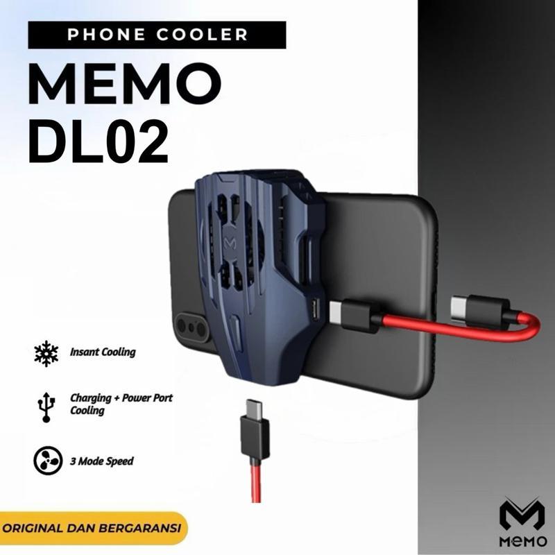 MEMO DL02 Phone Cooler Mobile Cooling Fan Cooler Radiator Kipas Pendingin HP Gaming