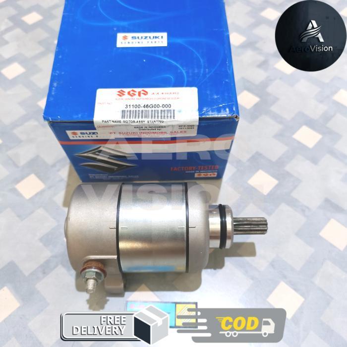 31100-46G00-000 Dynamo Starter, Starter Dinamo Motor Suzuki Spin 125 Original