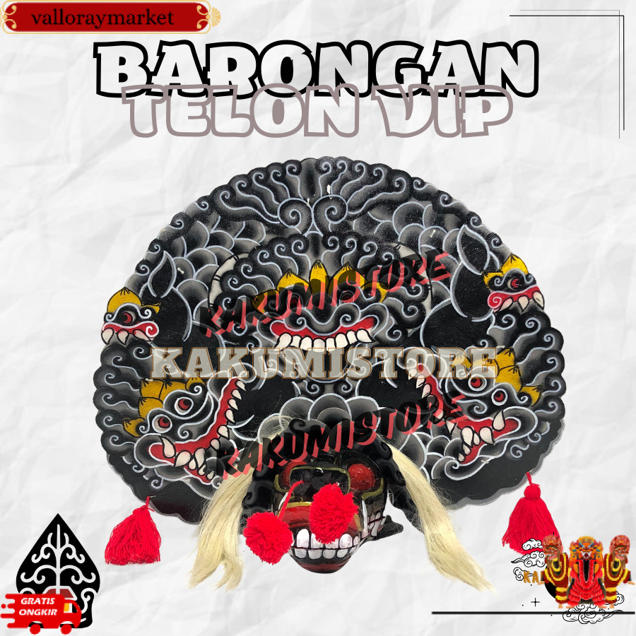 Barongan Telon VIP Barongan Pentas Kayu Premium Jamang Talang Uk 22 KK248 VLM -60