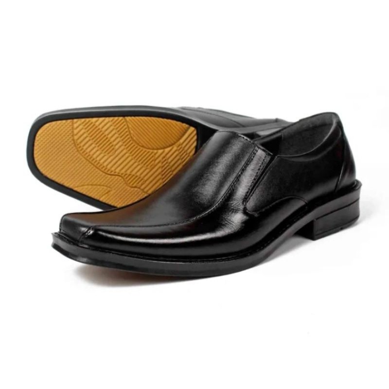 Sepatu pentopel pria kulit hitam sepatu pentopel pria kerja kantor kickers