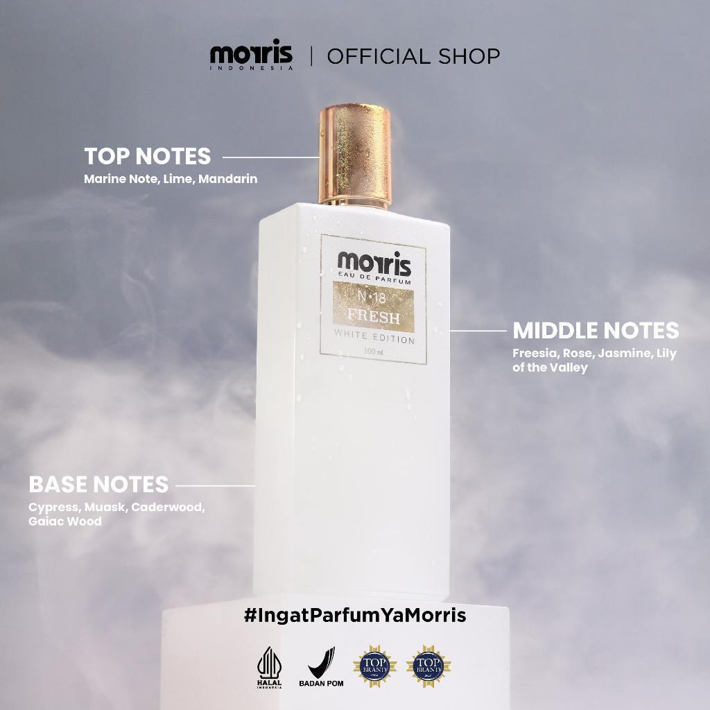 NEW FEET BOTTLE MORRIS - Morris Eau De Parfum White Edition 100ml - Parfum Pria- morris
