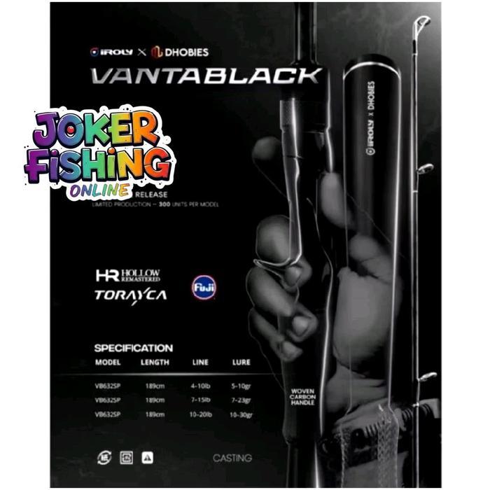 JORAN BC IROLY VANTABLACK (632/198CM) - BLANK TORAYCA HOLLOW RING FUJI - 198/4-10lb
