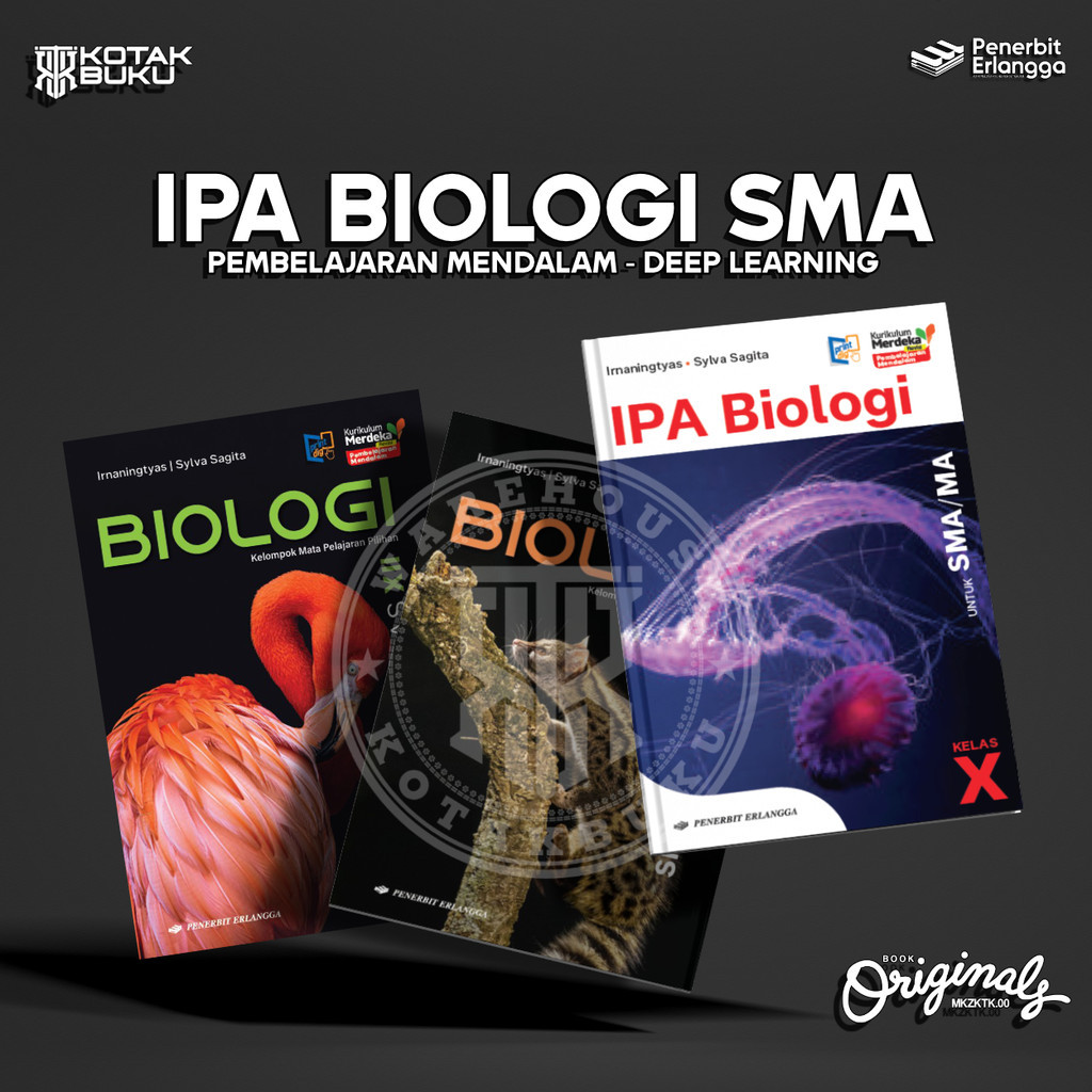 [ Erlangga ] Buku IPA Biologi Kelas 10 11 12 SMA / MA / BIOLOGI SMA /  Pendalaman Materi - Deep Lear
