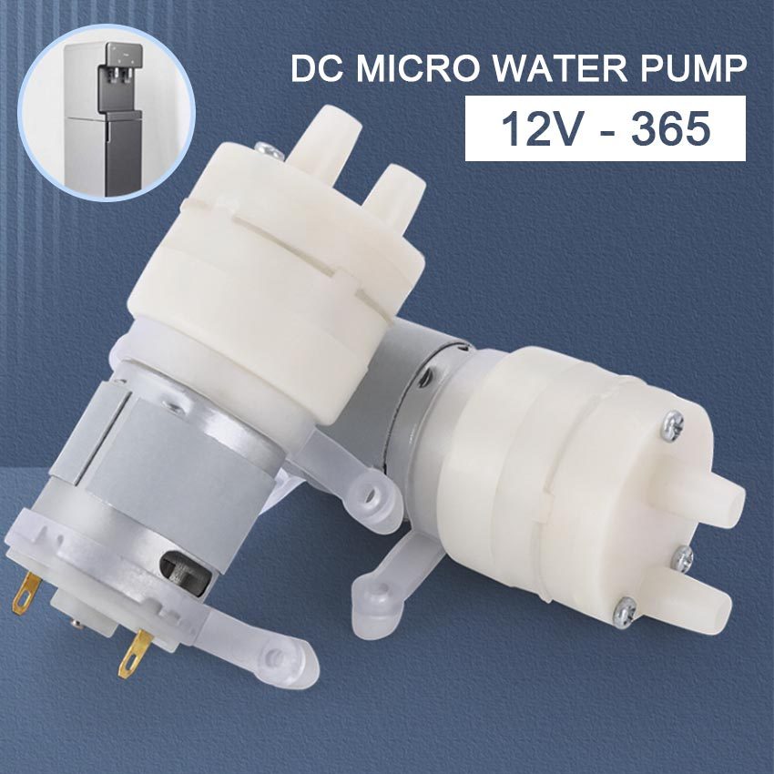 Pompa Air Elektrik DC 12V 365B-7 – Model Diafragma Mini, Hisapan Maks 2 Meter, Tidak Perlu Dipancing