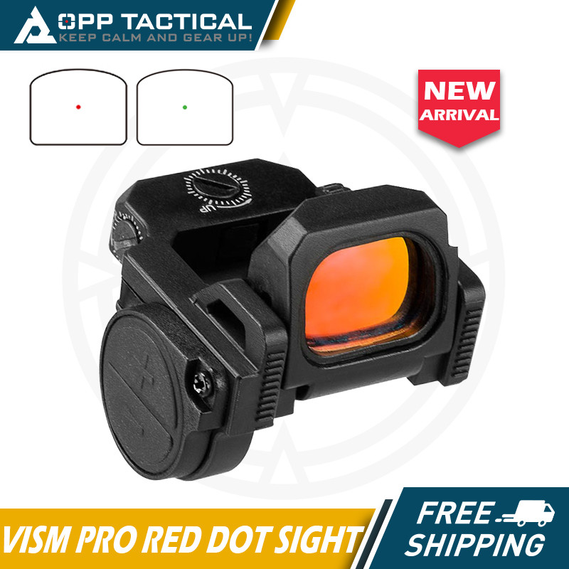 Tactical Vism Metal Flipdot Pro Flip Up Red Dot Scope Reflex Optic Sight for Airsoft Glock 17 Taurus