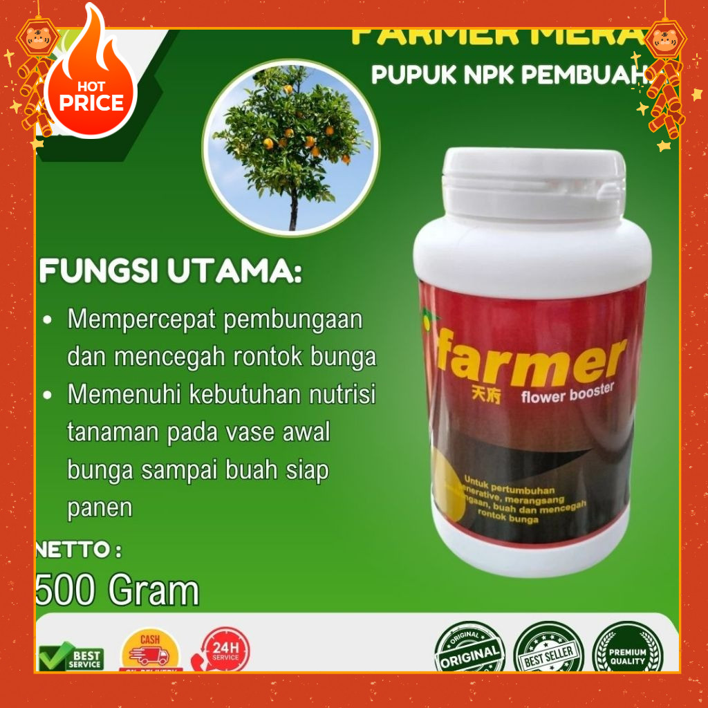 Farmer Buah 500 Gram Pupuk Pembuahan Growmore Bunga