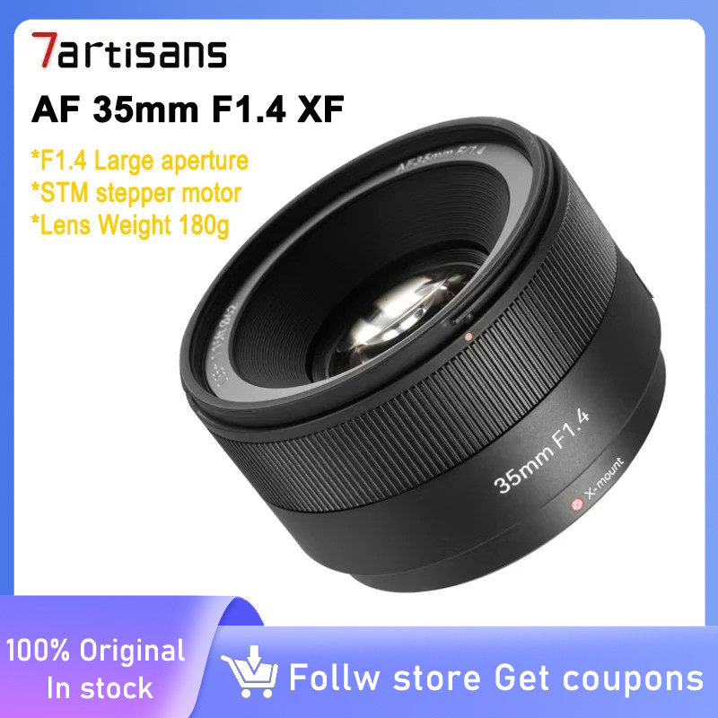 7artisans AF 35mm F1.4 APS-C Lensa Prima Aperture Besar Auto Fokus Untuk Kamera Mirrorless Fujifilm 