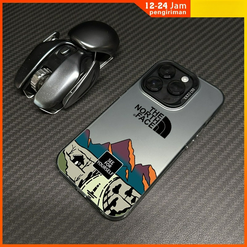 The North Face case iPhone seri Kompatibel untuk iPhone 11 12 13 14 15 16 pro promax casing untuk ca
