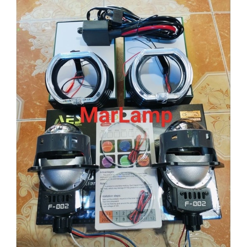 SPESIAL PROMO Paket Biled AES F002 65Watt | Projie Projector BILED AES F2 3inch 1sett