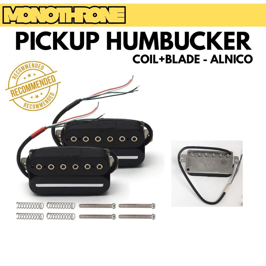 Pickup Humbucker Gitar Dual Coil Humbucker Coil Split Pickup Humbucker Alnico Spul Humbucker Blade H