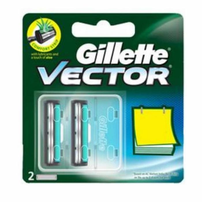 GILLETTE VECTOR PISAU CUKUR REFFIL hijau isi 2
