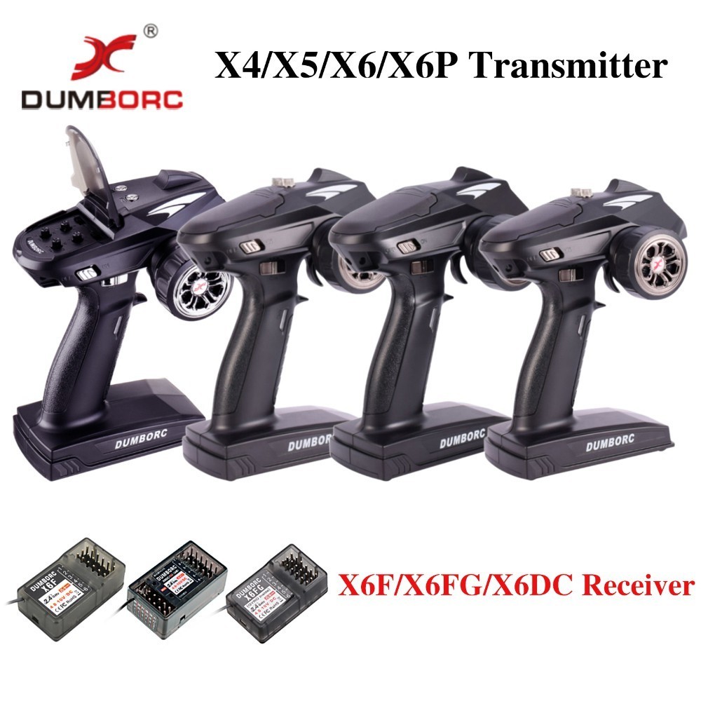 DUMBORC X6P 6 2.4G RC Rao Controller Transmitter with X6DC Receiver for RC Car Boat