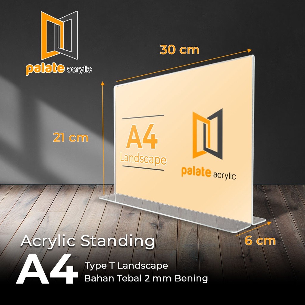 asikk_belanja - Acrylic A4T Landscape / Akrilik A4 Type T Landscape