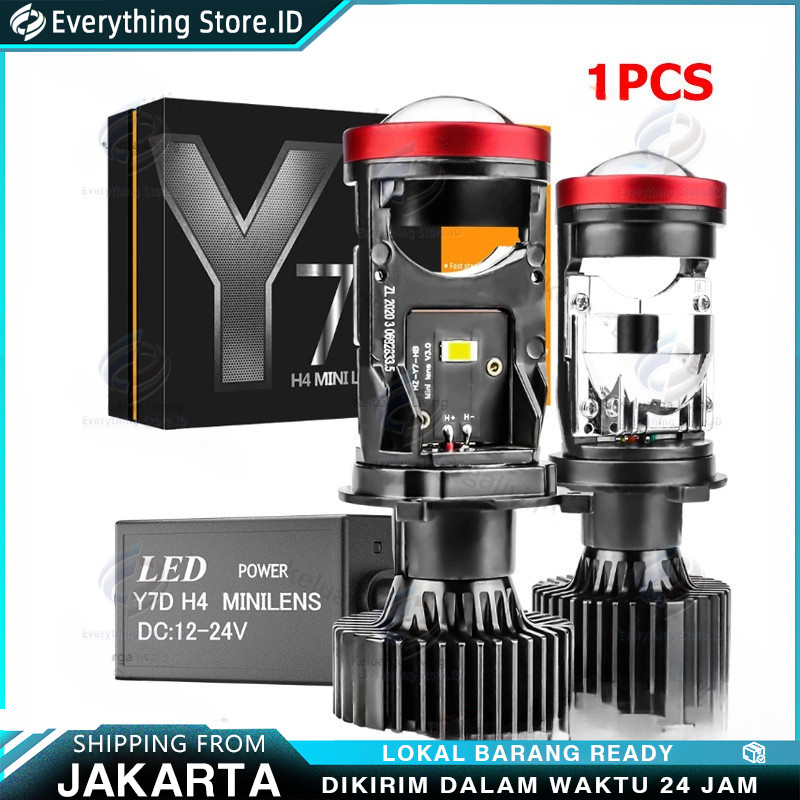 Projie Led Mobil Mini Projie Y7D H4 Mobil Super Terang Lampu Led Mobil Utama Kabut Headlamp Lampu Mo
