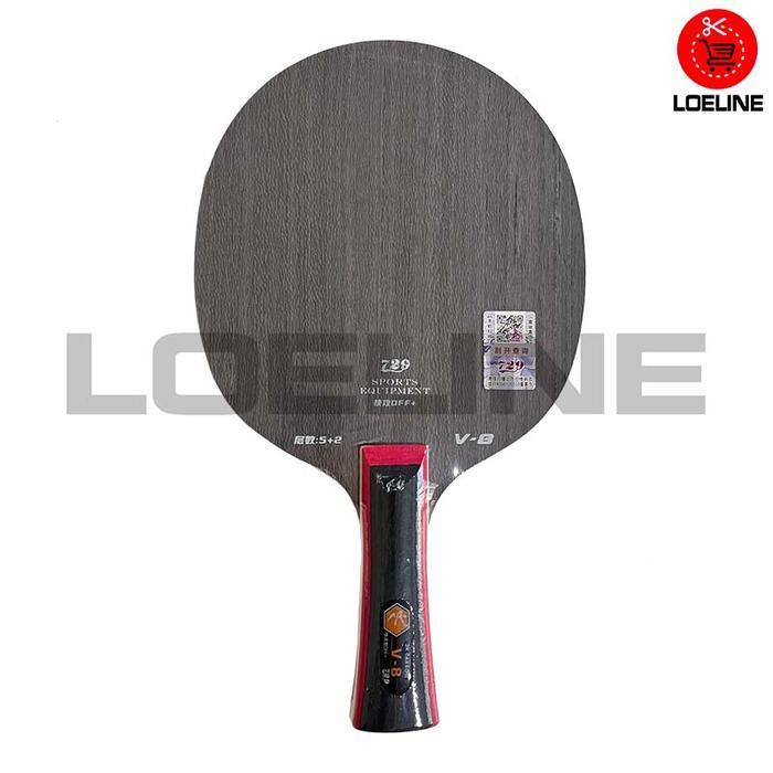 Kayu Bet Bat Pingpong Hitam Tenis Meja RITC 729 Friendship V-8 Bagus - Merah