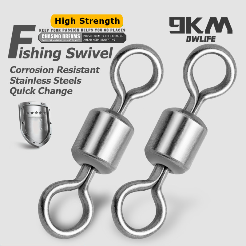Swivel Pancing 25~100Pcs Swivel Barel Putar Stainless Steel Konektor Tali Pancing Swivel Mikro Cinci