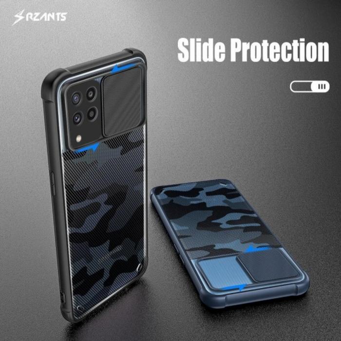RZANTS CAMO Camera Slide SAMSUNG A22 4G 5G Case Cover Murah Premium
