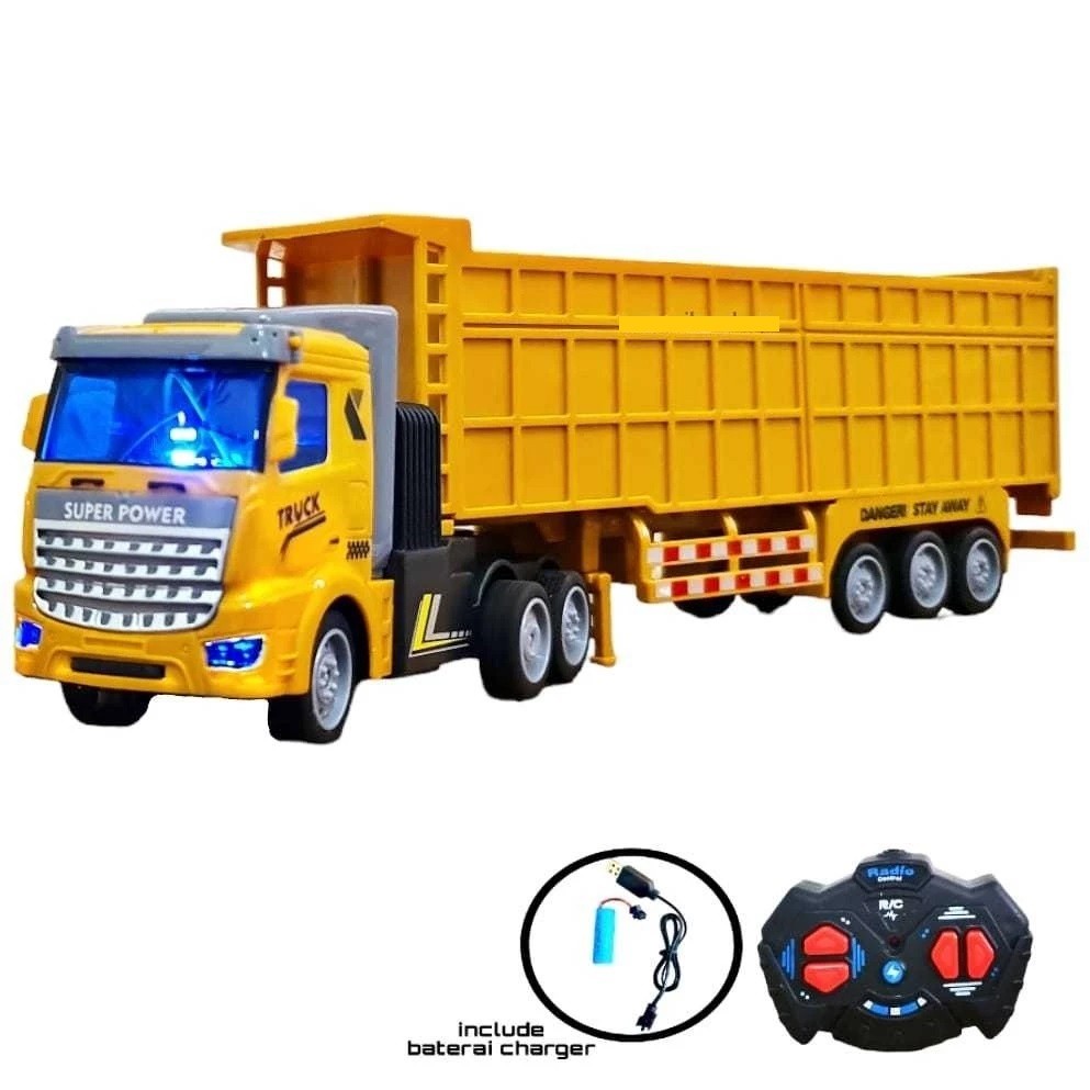 KJ28EDMainan RC Mobil Transport Truk 707-Q3 RC Mobil Tronton Bak Mobil Logistik / Mobil TRONTON Truc