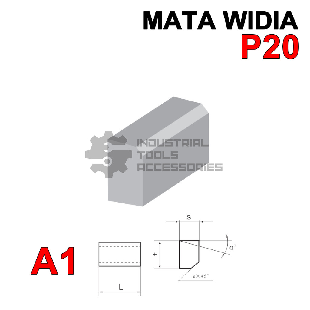 Mata Widia A125 YG6 Pahat Cemented Tip A 125 YG 6 Carbide Bubut Brazed