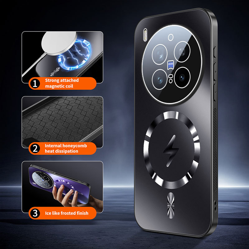 Casing Magnetik untuk Vivo X300 Ultra Film Pelindung Lensa Pengisi Daya Nirkabel Penutup Buram Matte