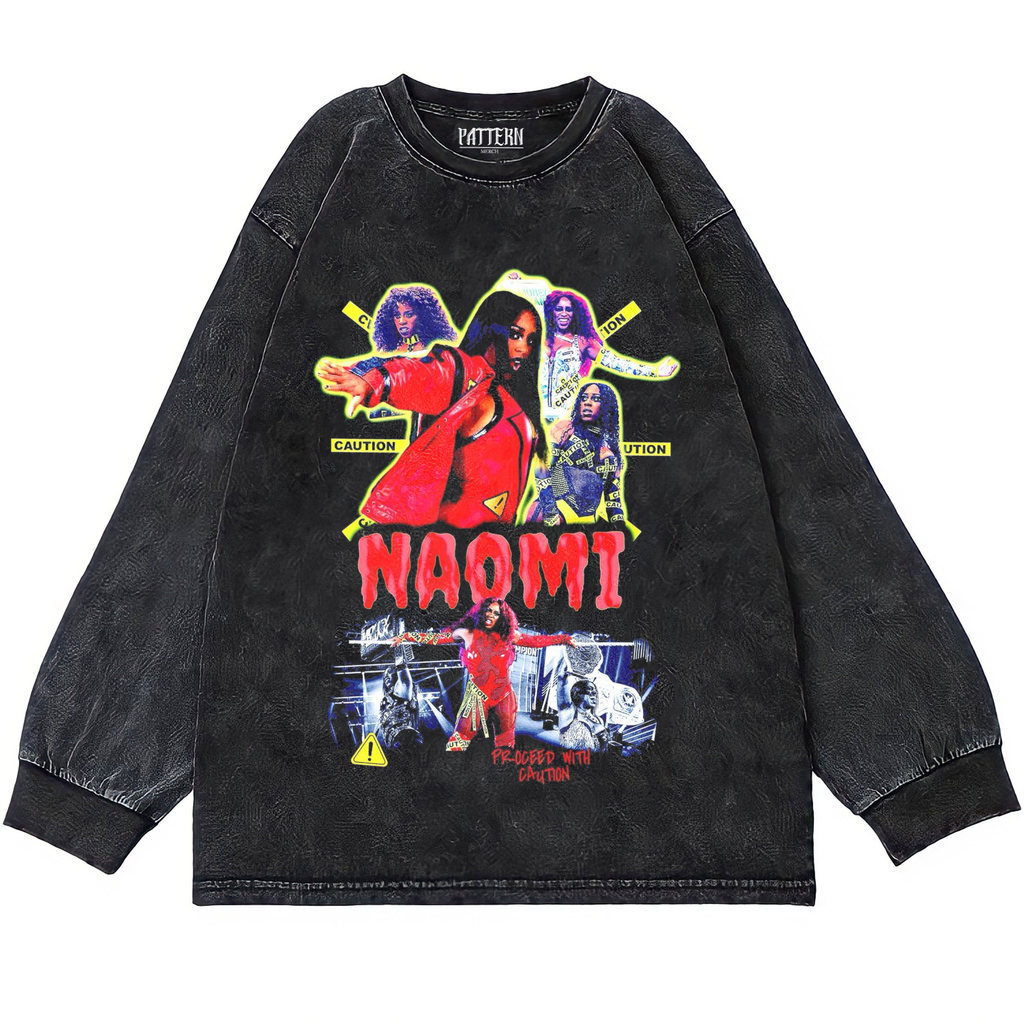 Pattern merch "naomi wwe" Oversize T-shirt | Longsleeve Oversized | washing tee | kaos