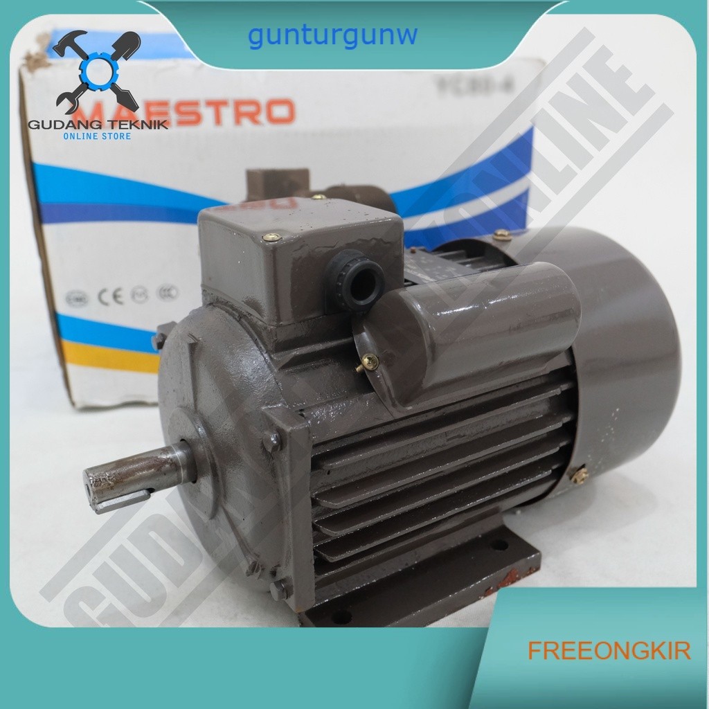 Dinamo Motor Penggerak 1HP 4P 1Ph 1400Rpm MAESTRO  / Elektro Motor Maestro 1 Hp 2HP 2800Rpm 1 Phase 