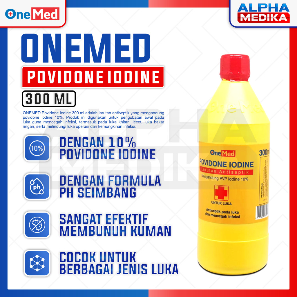 ONEMED - Povidone Iodine Onemed 300ml / Povidone Iodine 300ml / Obat Luka