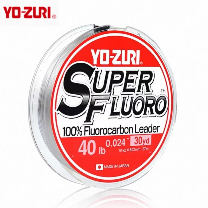 YO-ZURI Transparent Lure Fishing Leader Fluorocarbon Line High Strength Wear-Resistant SUPERFLUORO