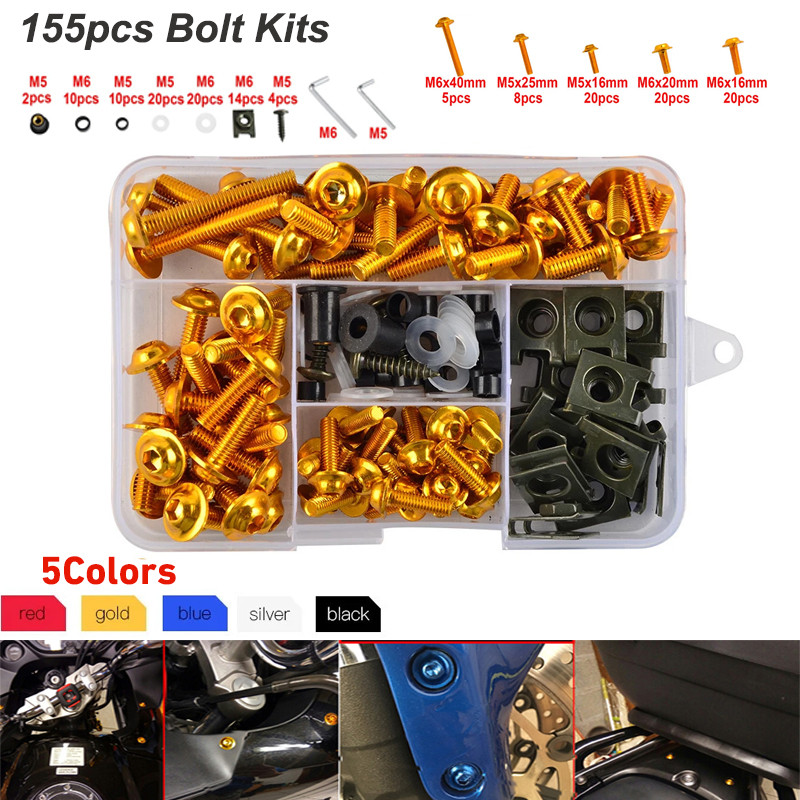 Fairing Bolts Kit Body Screws For KAWASAKI KX60 KX65 KX80 KX85 KX100 KX125 KX250 KX500 Motor Fairing