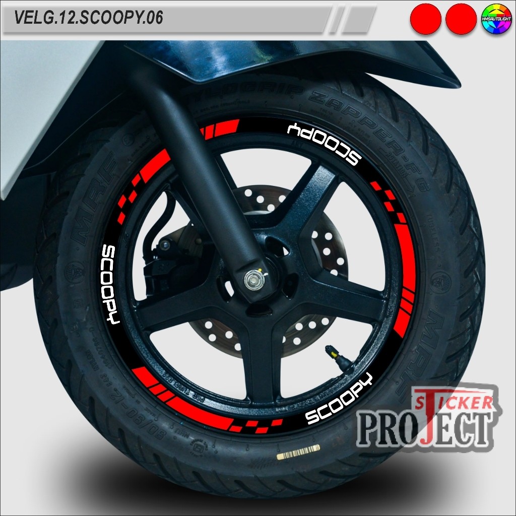 Sticker Variasi Velg Motor Semua Type Ring 12 Scoopy VELG.12.SCOOPY.06